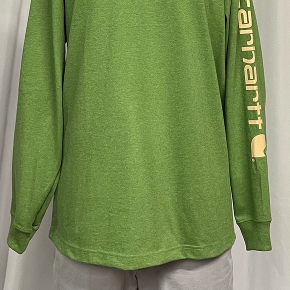 New Medium Carhartt Longsleeved Green Loose Fit Shirt Spellout - Picture 3 of 6